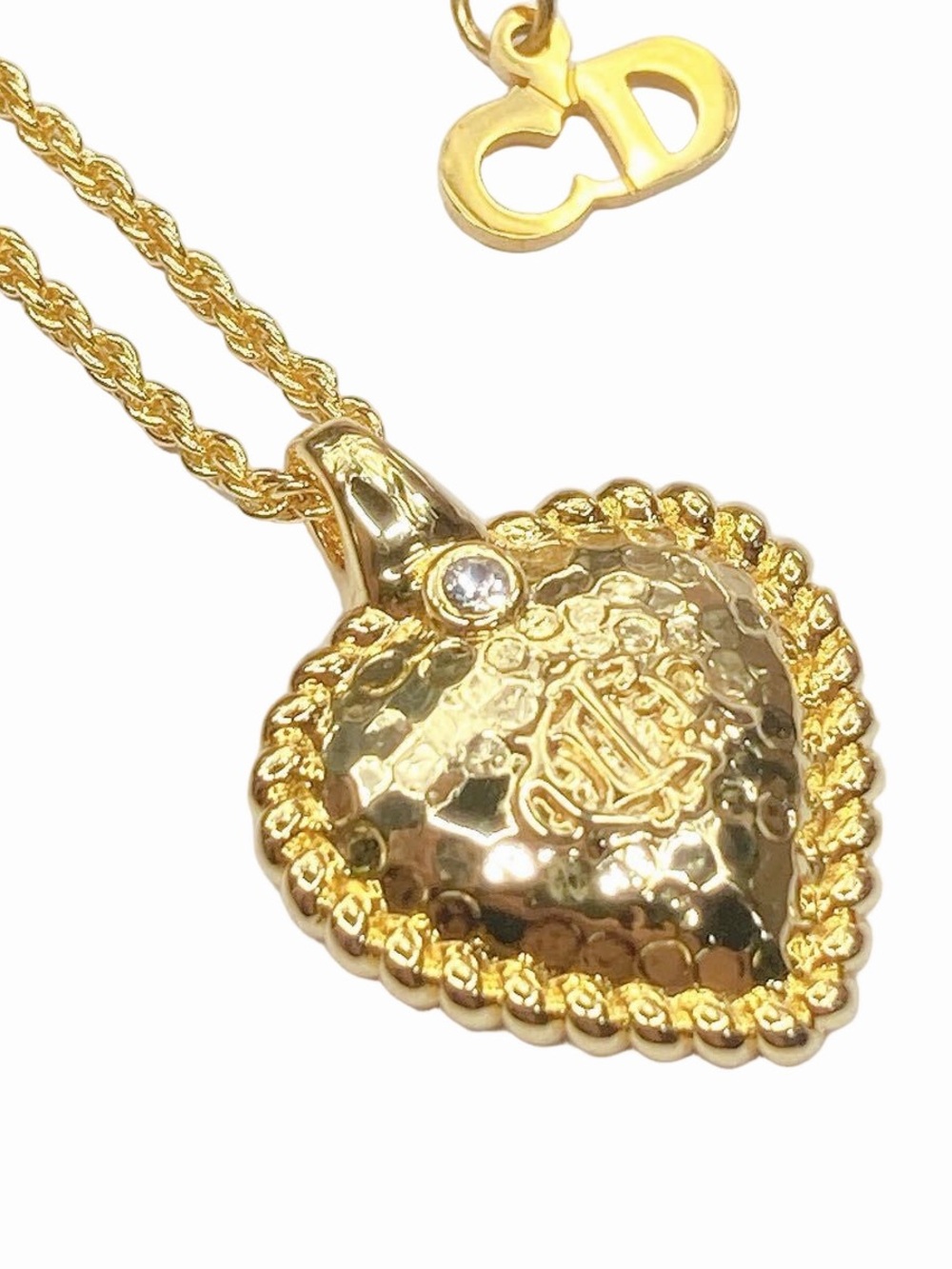 Dior Vintage Gold Heart Necklace